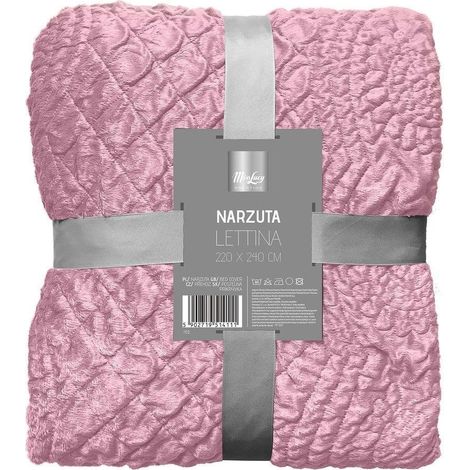 Couvre-lit Miss Lucy Lettina 220 x 240 cm rose