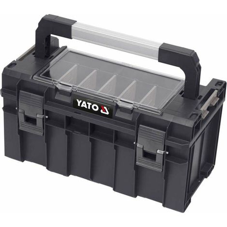 Boîte à outils yato yt-09183 verrouillable empilable 45x26x24 cm (1/2)