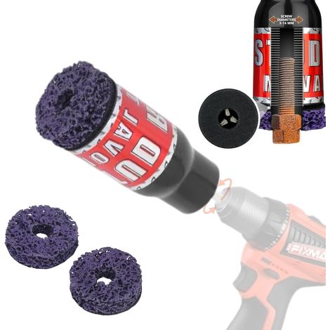 Nettoyeur de goujons et de moyeux de roue, outil de suppression de la rouille des goujons, nettoyeur de moyeu de roue pour clés à chocs 1/2in, outil de nettoyage de perceuse électrique (1/5)