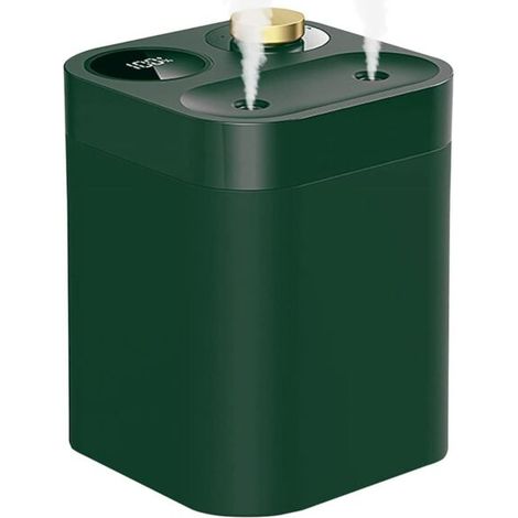 Vert Mini Batterie Portative Humidificateur d'air, 28dB Silencieux, Double Buse Pulvérisation, 5 Modes Pulvérisation avec Indicateur de Puissance & Arrêt Automatique (1/5)