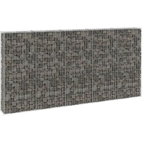 vidaXL Muro de gaviones con cubiertas acero galvanizado 300x30x150 cm (1/4)