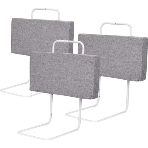 SWANEW Barriere per Letto per bambini Barriera di Sicurezza Morbida regolabili in altezza 150 cm Barriera Paracolpi In Schiuma Grigio (1/5)