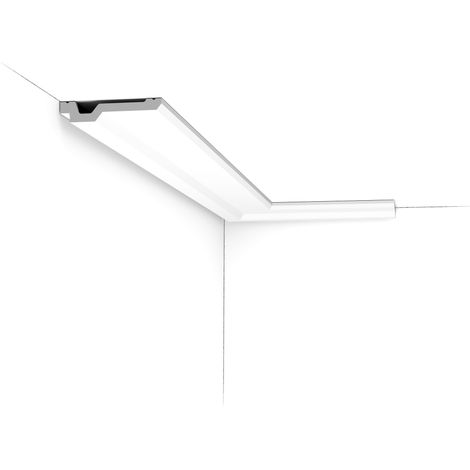 Corniche plate - Orac Decor - L200xp10xH2cm - Carton 4 mètres - C356 - L200 x H2 x L10 cm - (1/3)
