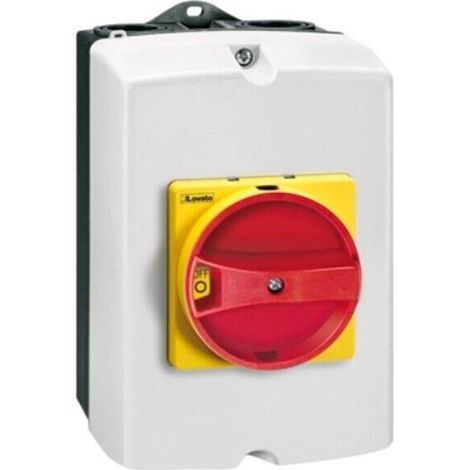 Sezionatore in contenitore non metallico tipo IEC/EN IP65, tripolare