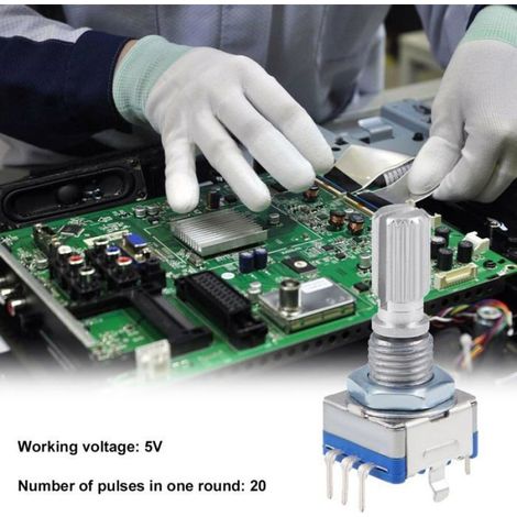 Lot de 5 encodeurs rotatifs EC11 - 5 broches - 360 degrés - Pour électronique (1/5)