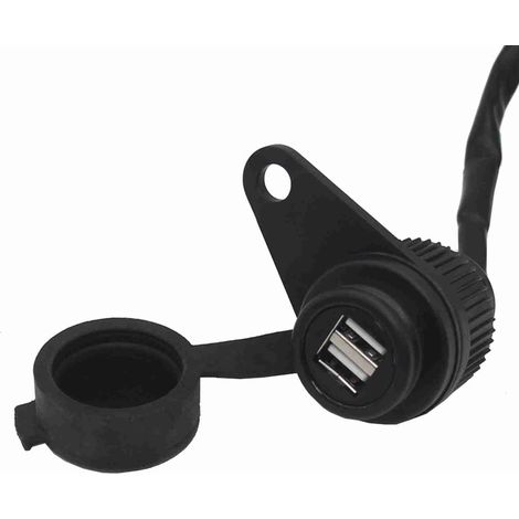 Prise de charge USB pour moto, double prise de courant 5V 2A, noire, pour MT-09 SP MT07 XSR700. (1/4)