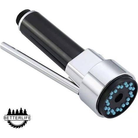 Douchette Robinet Cuisine Laiton Douchette Evier Cuisine Rétractable Mitigeur Douchette Remplacement pour Robinet Douchette Extensible, Chromé, G1/2", BETTERLIFE (1/5)
