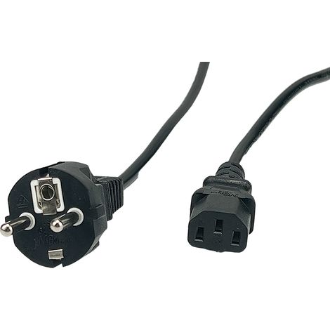 POSAC-C13EU15: Cavo POS CA C13-YJT3[10A]-CEE7/7-YJ-03[10A] H03VV-F3G0.75 L=1500 nero