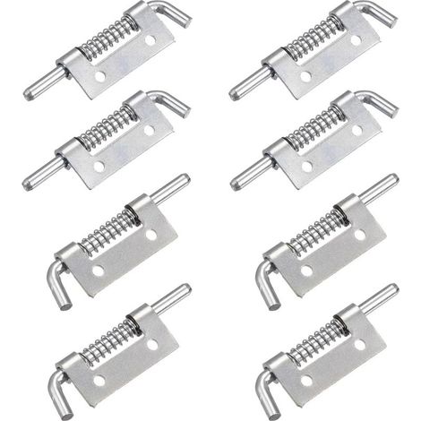 Lot de 8 Verrous à Ressort en Acier Inoxydable 304, Loquet à Ressort à Verrouillage Automatique, 52 mm Verrou de Verrouillage à Ressort pour Conteneurs, Armoires ou Portes (1/5)