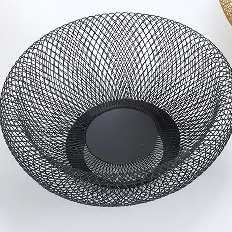 Corbeille à fruits en maille métallique noire, panier à fruits moderne et créatif, maille, 30 cm (1/5)