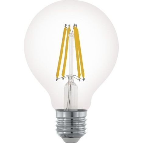 EGLO Ampoule LED décorative G80 E27 6 W – 806 lm – Blanc chaud 2700 K – Dimmable – Réf. 11702