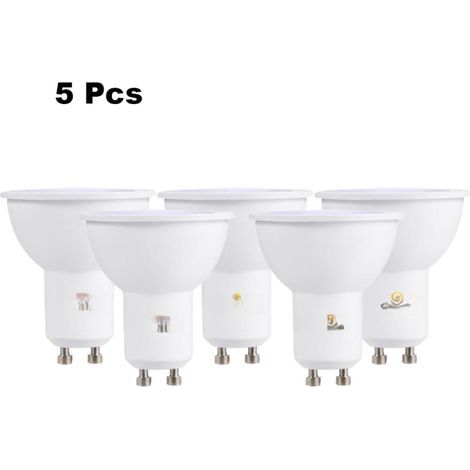 – 5er-Pack GU10 7W LED-Lampen, 220–240 V – Kaltweiß (6000–6500 K) oder Warmweiß (2800–3500 K) – 270° Abstrahlwinkel – Energiesparend – 30.000 Stunden Lebensdauer – Weiß (1/5)