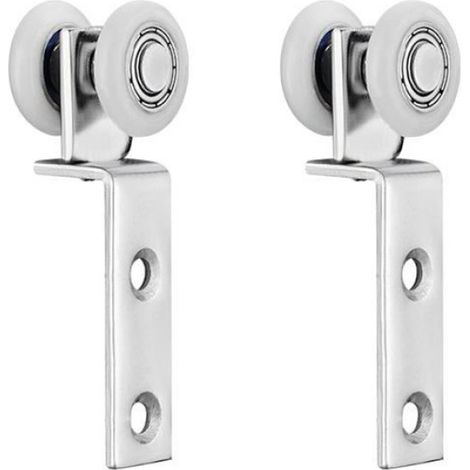 Roulette Pour Rail De Rideau - 20 mm - Roulement À Billes - Fixation Latérale - Pour Portes Coulissantes - Lot De 2 (1/5)
