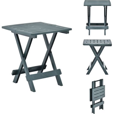 Table pliable de jardin vert 45x43x50 cm plastique - Table De Jardin - Table Pliante - Mobilier De Jardin - Table Extérieure - Table Bistrot (1/5)