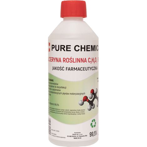 Glycerin pflanzlich - 500 ml - 99,5% rein - feuchtigkeitsspendend - vielseitig einsetzbar