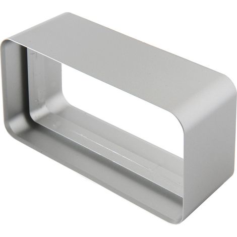 La Ventilazione CG126AC Giunto in ABS per Tubi di Aerazione Rettangolari, Cromato Satinato, 120x60 mm