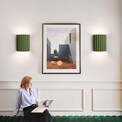 Moderne Wandleuchte, Wandleuchte aus Kunstharz für den Innenbereich, dimmbare LED-Beleuchtung (nach oben und unten), Wandleuchte, für Wohnzimmer, Schlafzimmer, Flur (1/4)