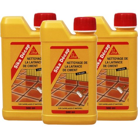 Set di 3 prodotti per la rimozione delle liscivie di cemento - SIKA Décap - Ambra - 500ml