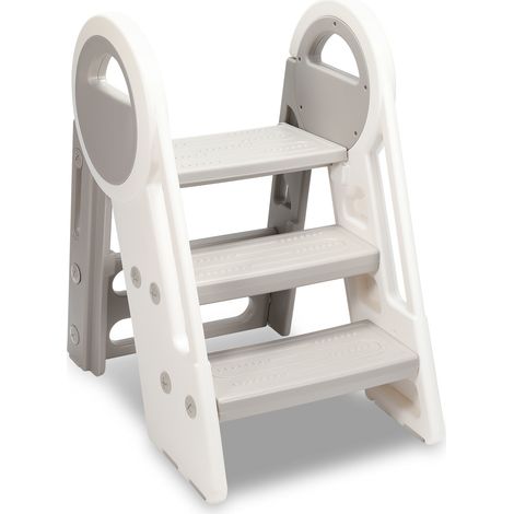 SWANEW Sgabello per Bambini 3 Livelli Grigio (1/5)
