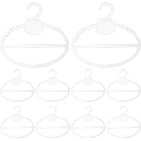 Lot de 10 organisateurs de suspension pour foulards, cravates, ceintures et châles. Cintre multifonctionnel.-13.7X13.7X0.2CM-Transparent (1/3)
