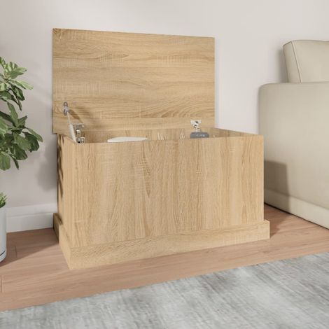 Boîte de rangement, Coffre de rangement chêne so70x40x38 cm bois d'ingénierie LKF85565 (1/5)
