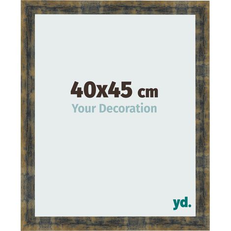 yd. - Cadre photo 40x45 - Bleu Or Melange - MDF - Pisa (1/5)