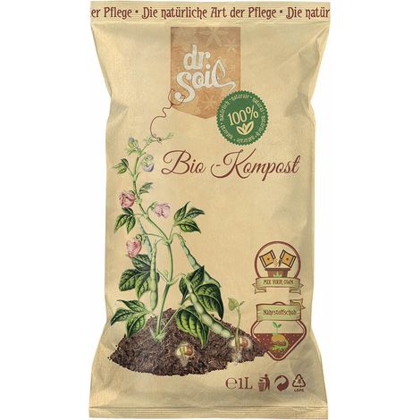 Dr.Soil Kompost zur Anreicherung von nährstoffarmen Böden im 1L Beutel