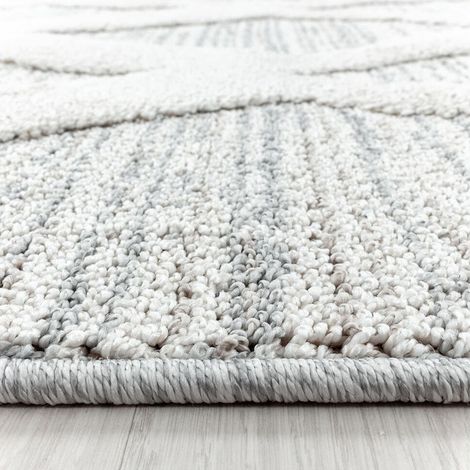 Tapis scandinave à courtes mèches rond Sisu Gris Ø 80 (1/5)