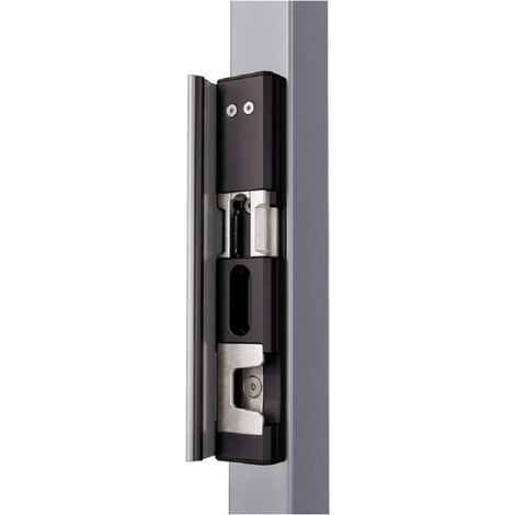 Locinox – Gâche de sécurité électrique en applique aluminium – Fonctionnement à rupture – Pour portes en bois dur – Accessoire serrure électrique