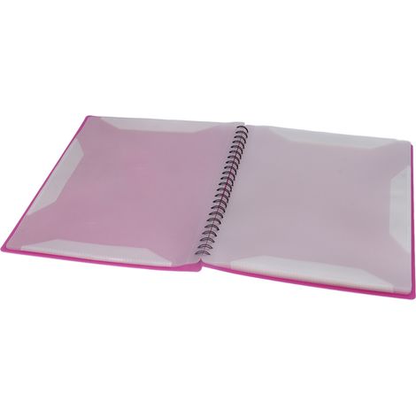 Chemise à partitions musicales grande capacité en PVC rose, idéale pour la maison, l'école ou le bureau. (1/5)