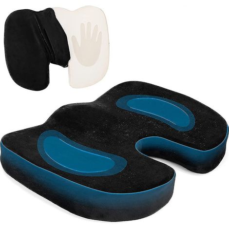 Coussin de siège orthopédique en mousse à mémoire de forme, ergonomique anti-hémorroïdes, assise confortable pour soulager la pression. (1/4)