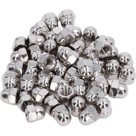 Lot de 100 écrous borgnes en acier inoxydable 316 – Filetage métrique M3 – Résistants à la corrosion – Pour réparation mécanique (1/5)