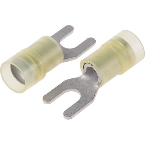 Cosse à fourche à sertir RS PRO Isolé, Jaune 10AWG 6mm² 12AWG 4mm²