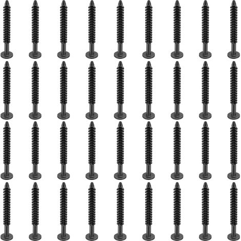 Lot de 36 fixations de volets en vinyle de 7,6 cm pour l'installation de volets décoratifs extérieurs en vinyle, piquets d'ancrage durables (1/5)