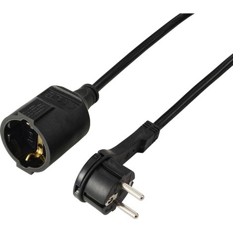 Sygonix SY-7165298 Alimentazione Prolunga 16 A Nero 5.00 m H05VV-F 3G 1,5 mm² (1/5)