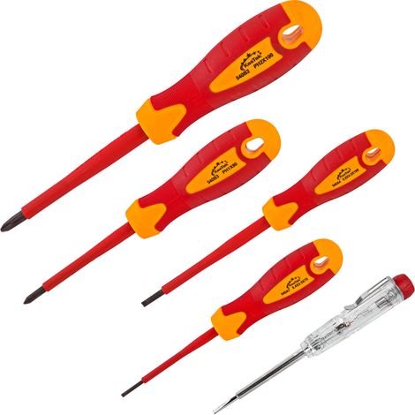 Kestek Elektriker Schraubendreher Schraubenzieher Set 5 tlg. magnetisch 1000V (1/4)