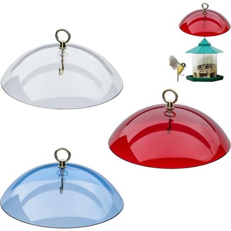 Cúpula protectora para comedero de pájaros [cúpula climática] + [ABS transparente] + [26 x 26 x 8 cm] + protección y visión clara (1/5)