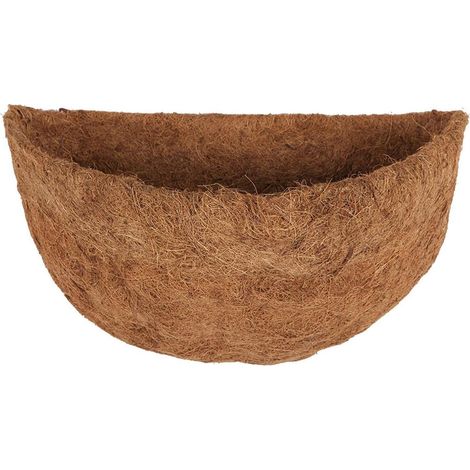 Panier Rond en Noix de Coco, Doublure en Noix de Coco pour jardinières, Pot de Fleur en Fibre de Coco de Remplacement Naturel, Panier à Fleurs Suspendu pour Balcon extérieur, décoration de,10inch