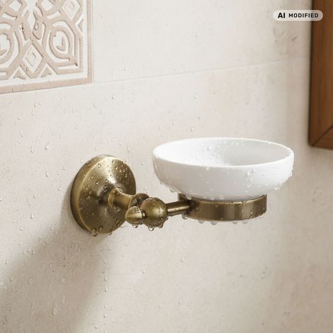 PaulGurkes Porte-savon mural en bronze style rétro (1/3)