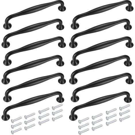 JSSEVN - 12-Piece 128mm Aluminum Alloy Kitchen Handles - Knobs for Cupboard, Cabinet, and Furniture Doors - With Screws (1/5)