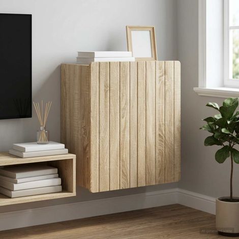 vidaXL Armoire Murale Chêne Sonoma 59 x 31 x 64 cm Bois d'ingénierie (1/5)