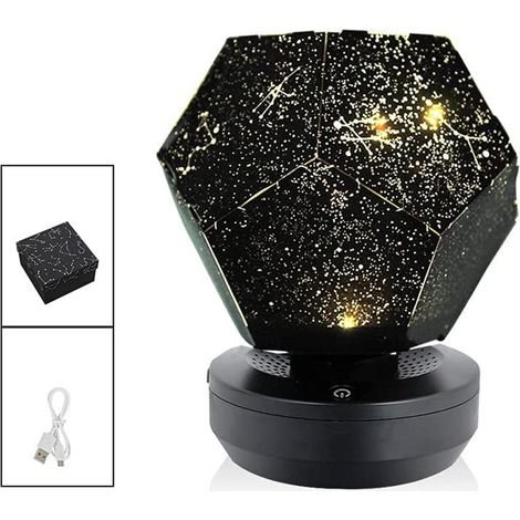 Lampe de projection ciel étoilé, projecteur planétarium pour la maison, veilleuse galaxie 3D pour chambre d'enfant (1/5)