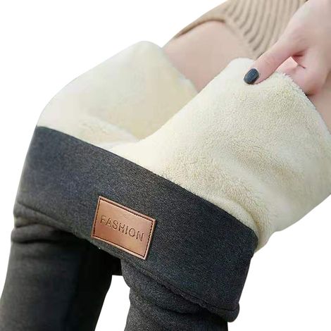 Collants en Cachemire Mouton Épais pour Femmes - Pantalons d'Hiver Haute Taille Chauds et Confortables (1/5)