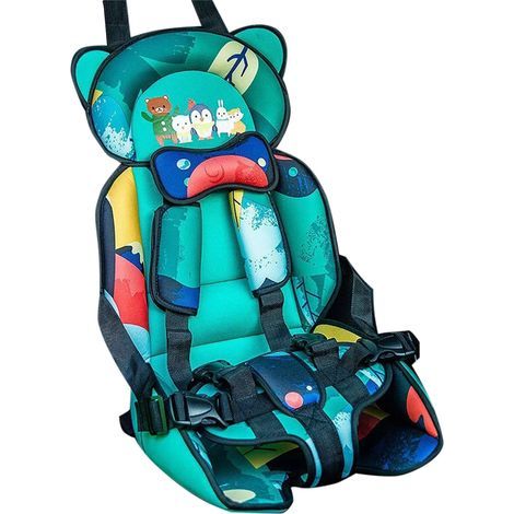 Siège bébé portable coussin sécurité voiture matelas assise enfant jusqu'à 12 ans imprimé ciel étoilé ours (1/2)