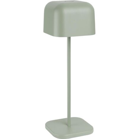 Lampe de table avec abat-jour carré Lucca verte 300mm - Ref HZ214 - Olympia (1/5)