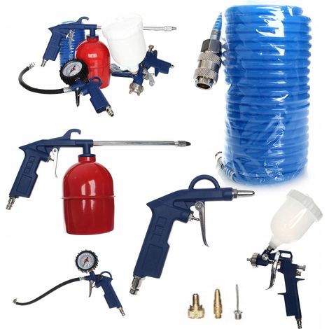 Set pneumatico Kraft&Dele da 8 pezzi con tubo flessibile da 5 metri