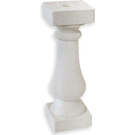 Balaustre Peñalara 40 cm - Pieza maciza sin armadura que no se oxida - 13 × 13 × 40 cm - Unidad - Blanco