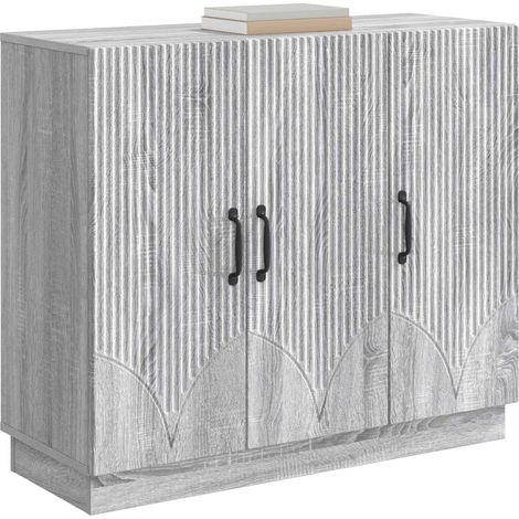 Maison Exclusive - Credenza Grigio Sonoma 89 x 34,5 x 77 cm Legno ingegnerizzato