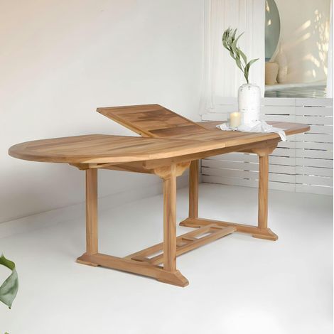 Table de jardin en teck extensible 180/240 KUTA (1/5)