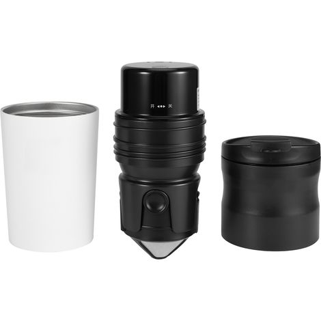 Cafetière électrique Traveler-T1, moulin à grains, tasse isotherme en acier inoxydable avec câble USB, blanche (1/5)